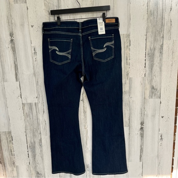 Levi Strauss Signature Dark Blue Denim Jeans True Boot Size 18… 34X31 NWT - Picture 10 of 10